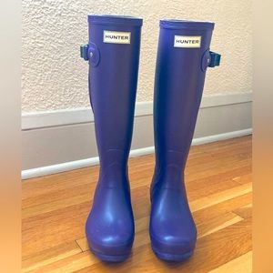 Women’s Purple Hunter Rain Boots - Size 6